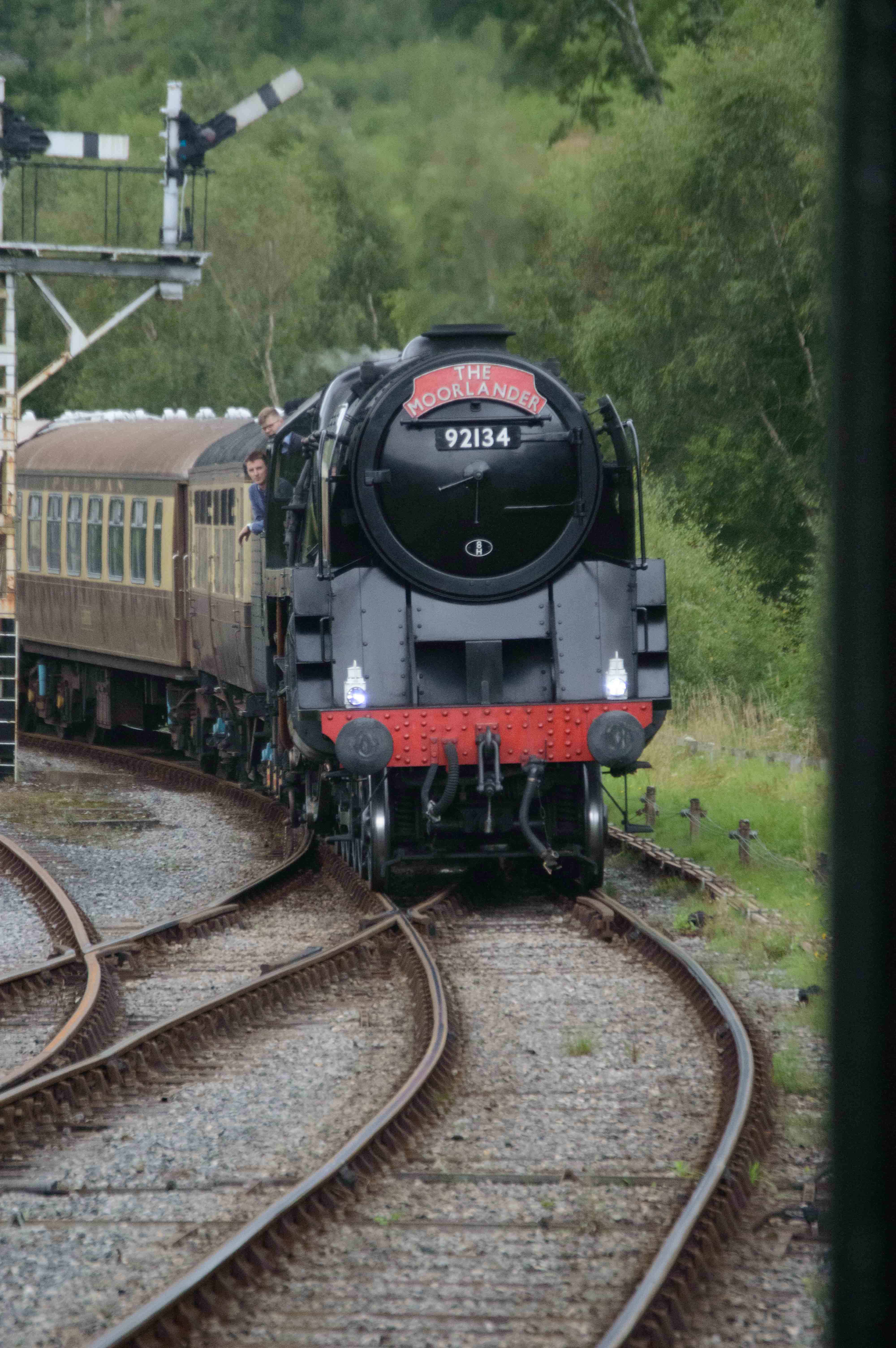 9213 passing Levisham Home Signal